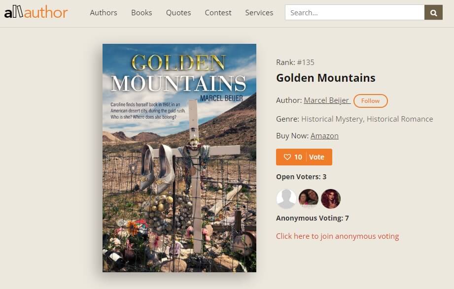 Cover Golden Mountains nominated